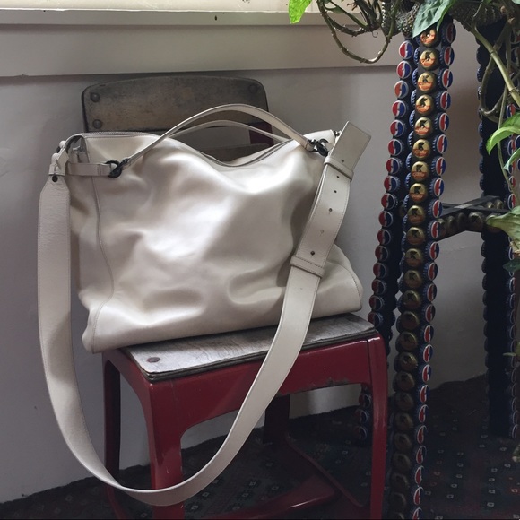 Vince Handbags - Vince Cream Ivory Leather Crossbody Handbag